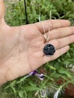 Pingente cristais aplicados- Turmalina Negra